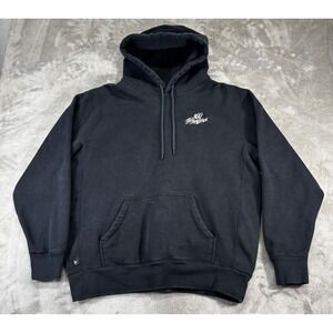 100 Thieves Hoodie Mens Large Black Embroidered Logo Pullover Streetwear